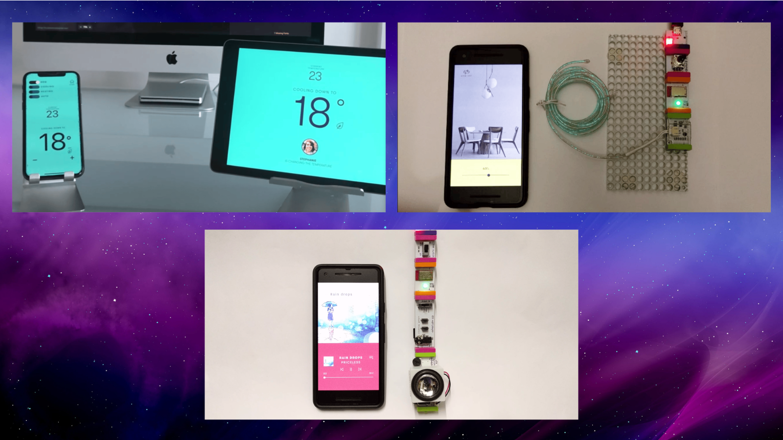 Three smart device prototypes developed for Adobe MAX 2018